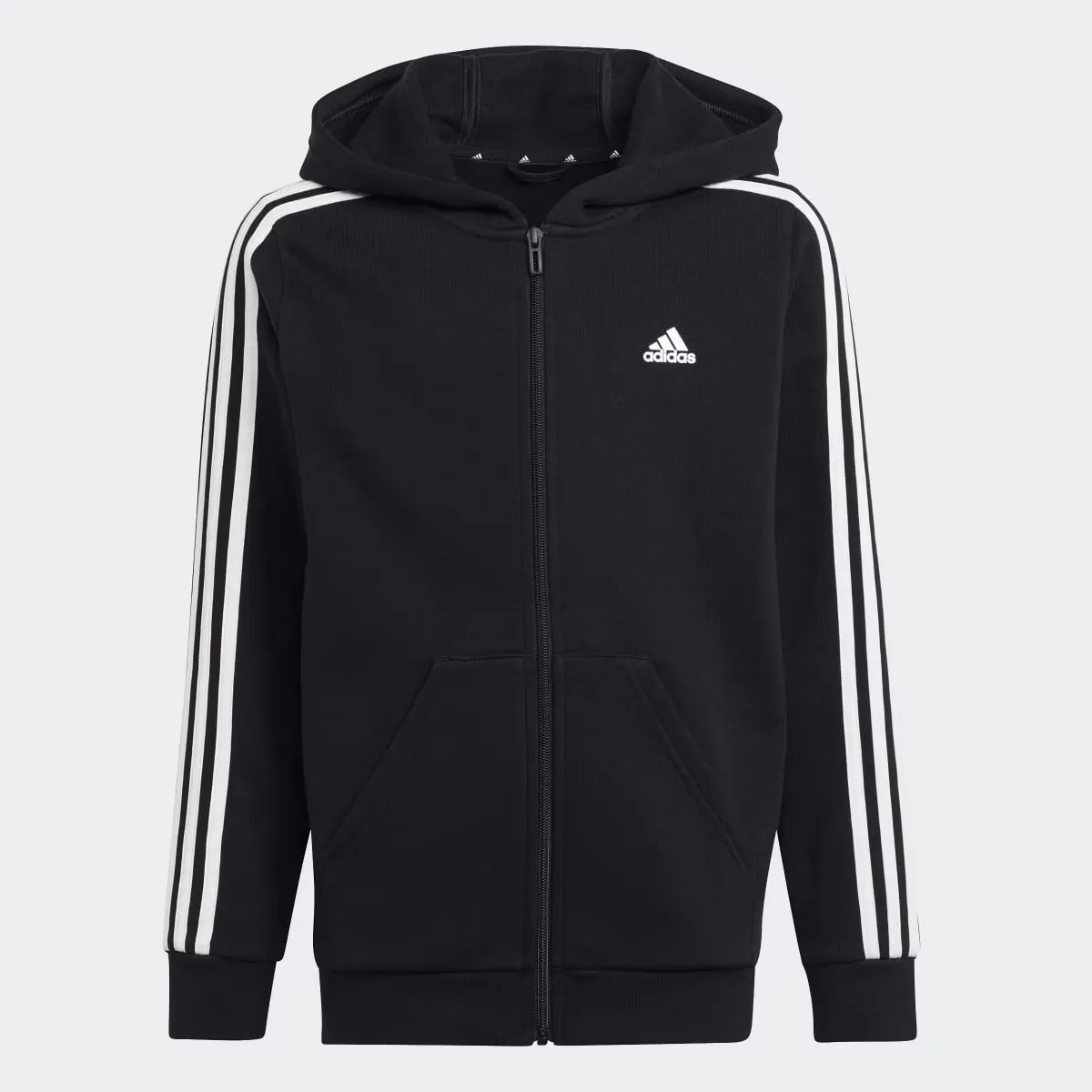 

Kids' Essentials Флисовая толстовка Adidas с 3 полосками, черный/белый