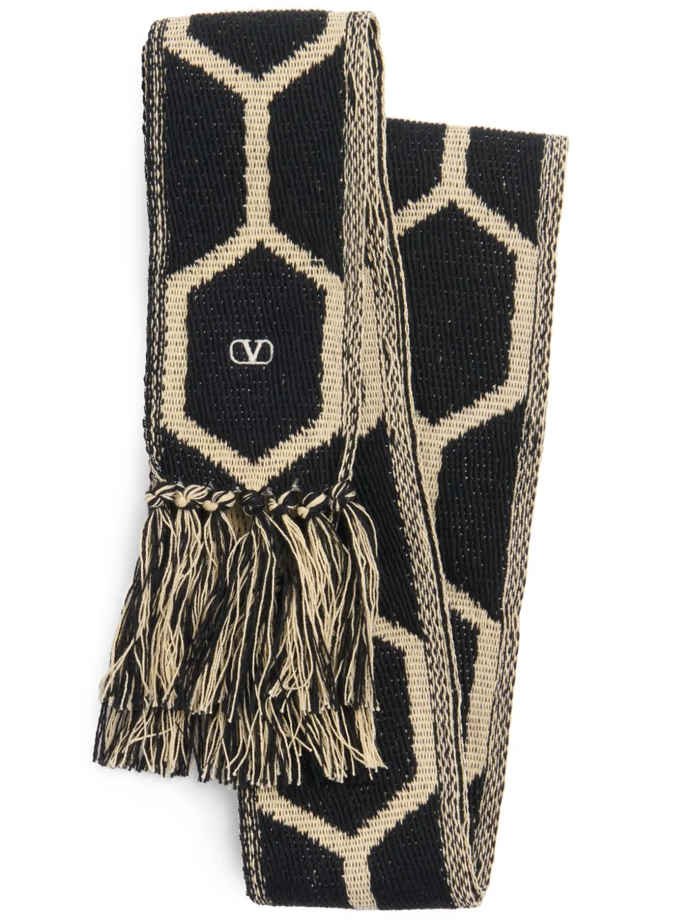 

Шарф с вышитым логотипом Valentino Garavani, черный