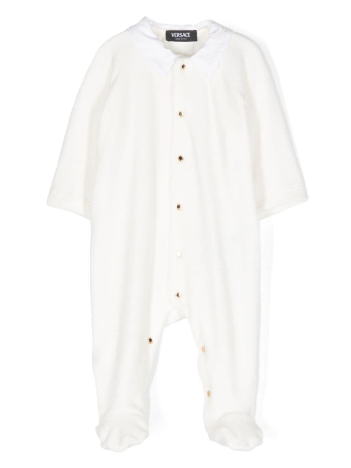 

Versace Kids бархатная пижама с вышивкой Greca, белый