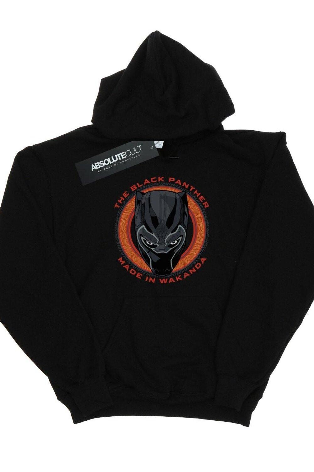 

Красная толстовка с капюшоном Black Panther Made in Wakanda Marvel, черный