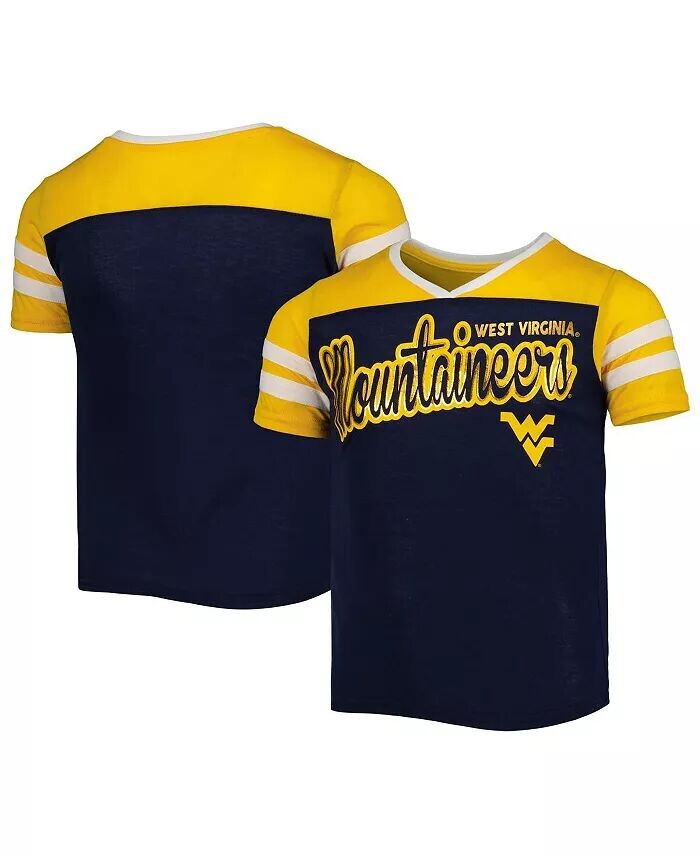 

Темно-синяя футболка в полоску Big Girls West Virginia Mountaineers Practice Perfect Colosseum, синий