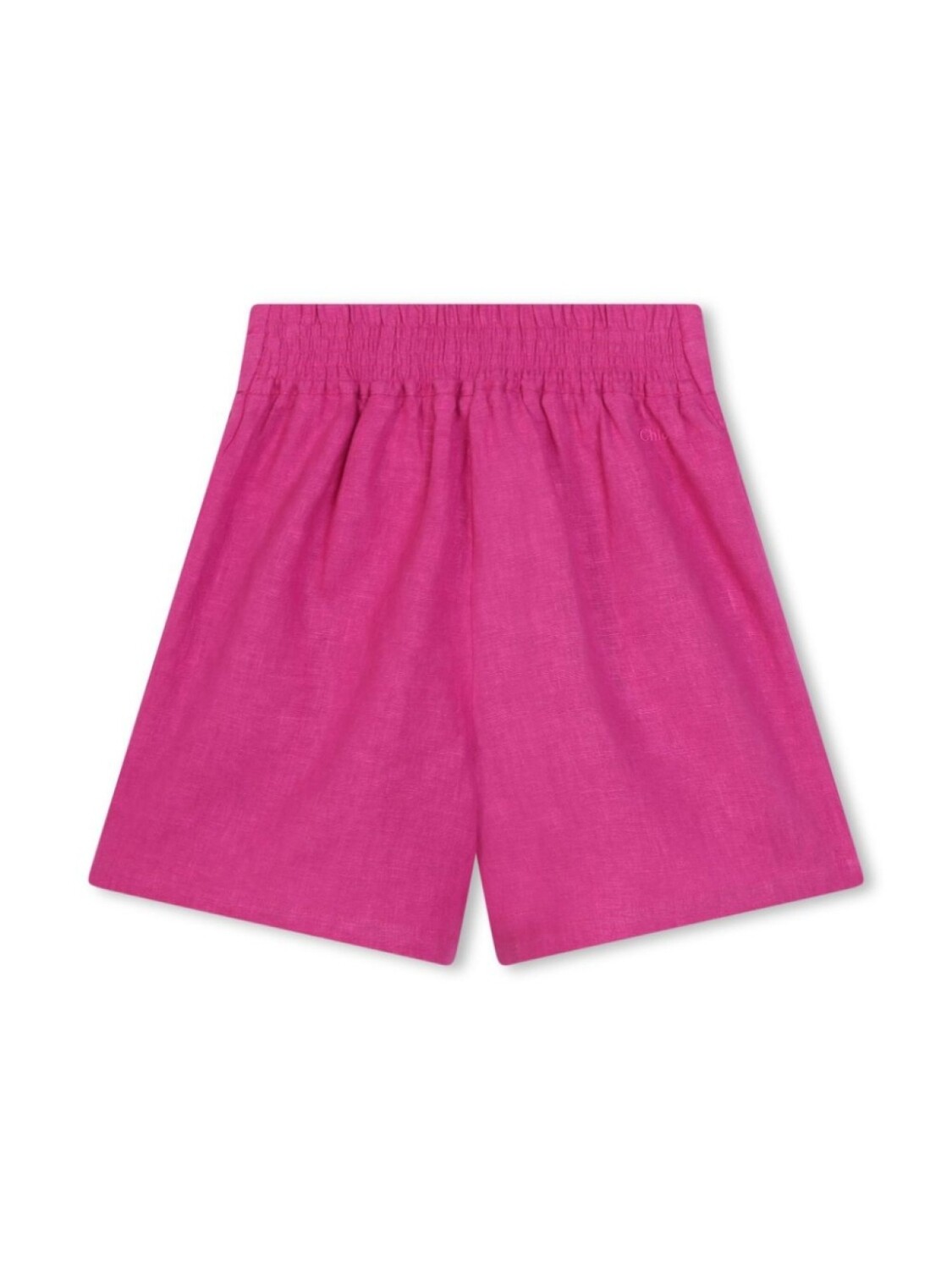 Chloé Kids льняные шорты с завязками, розовый — фото 2