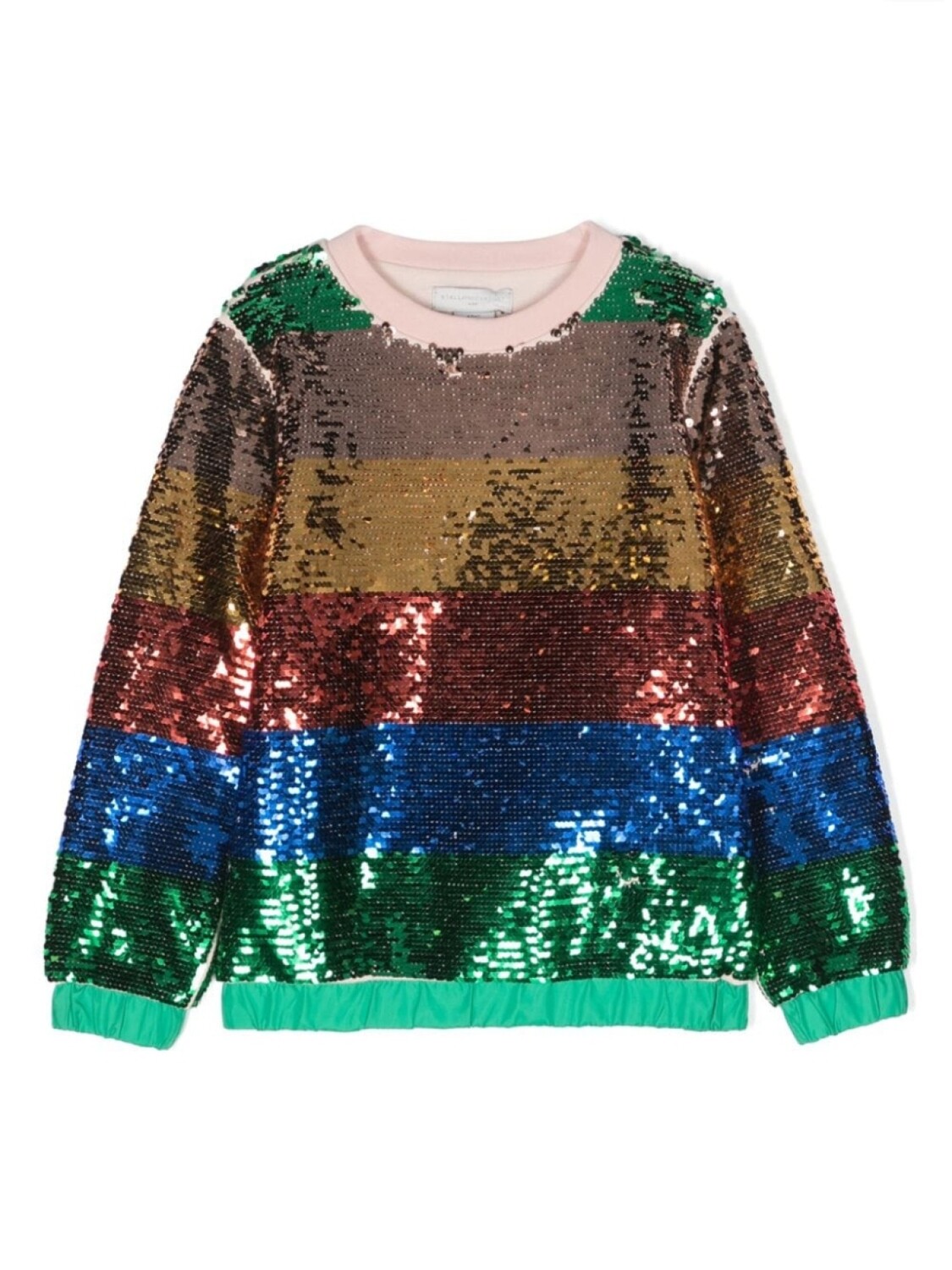 

Stella McCartney Kids толстовка в полоску с пайетками, красный