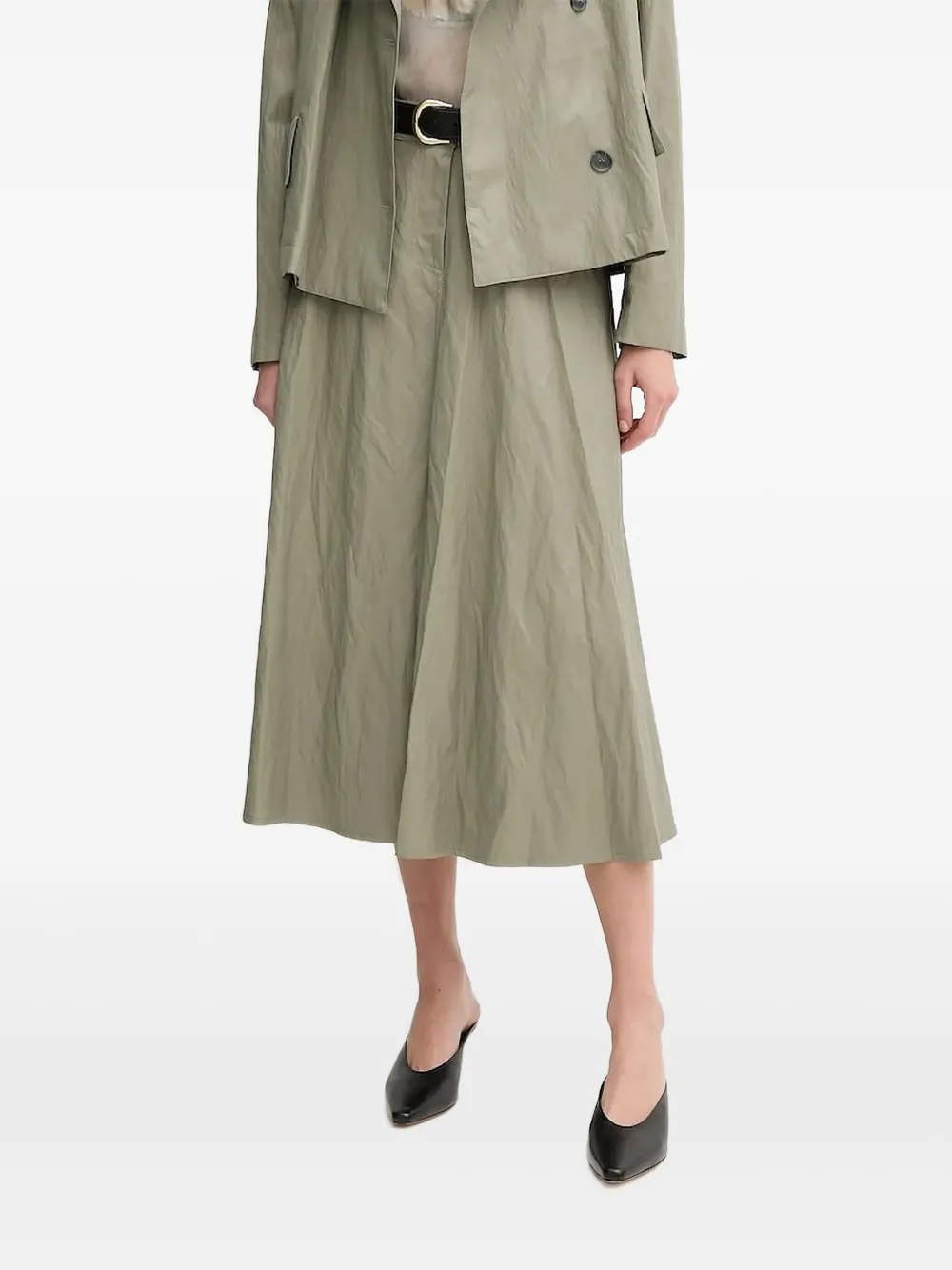 

Юбка миди с накладными карманами Sandro Ferrone, зеленый