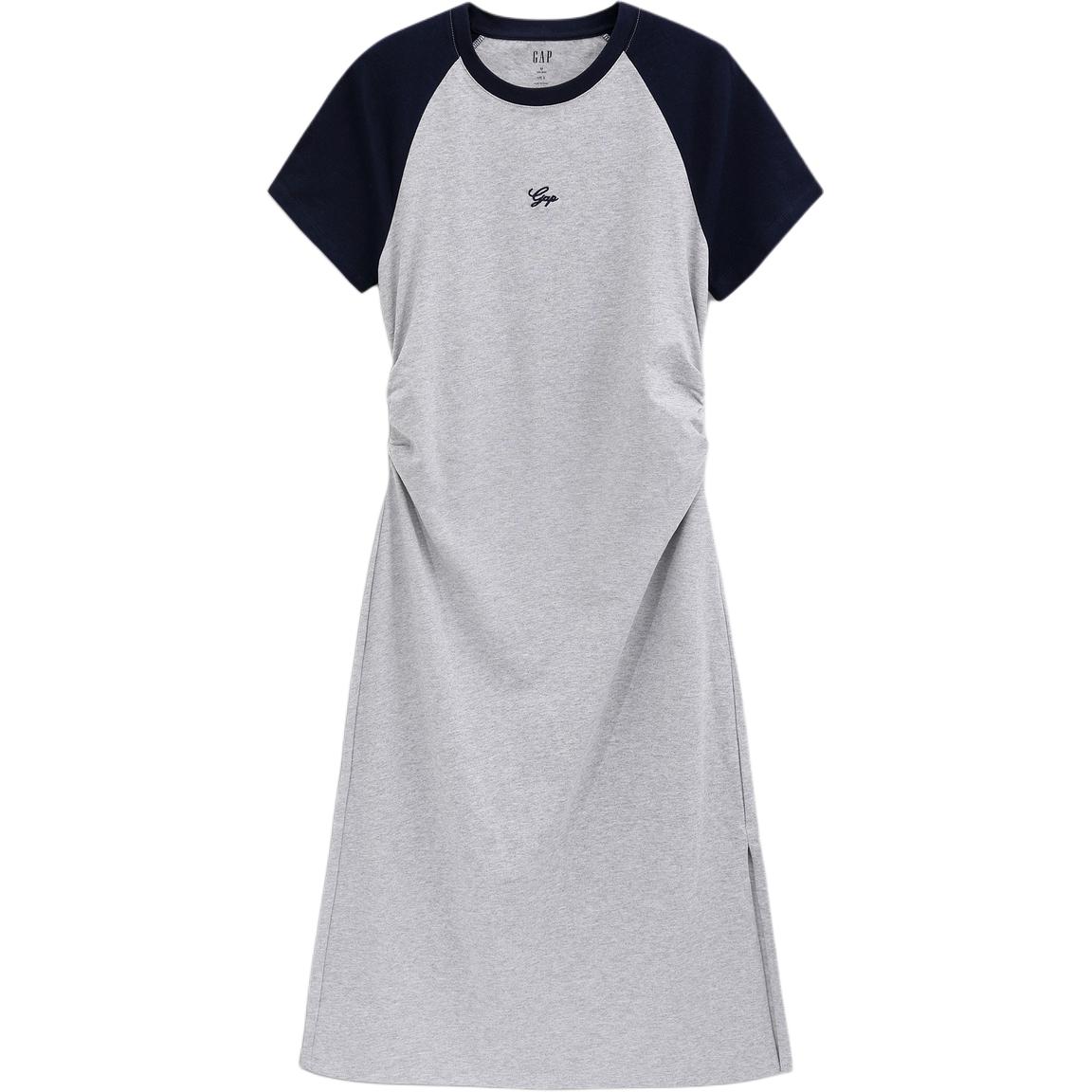 

Женское платье с коротким рукавом GAP, светло-серый