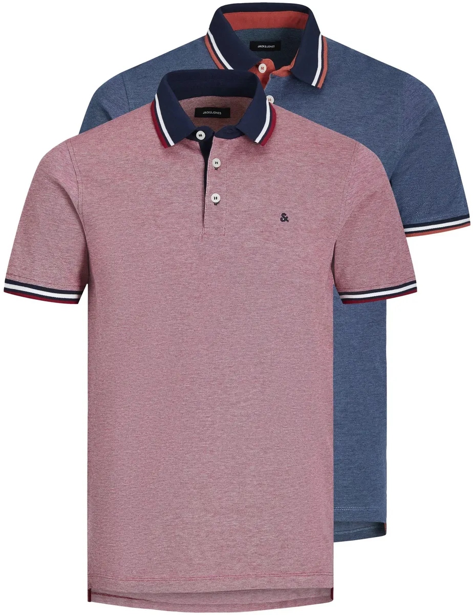 

Рубашка-поло Jack & Jones "JJEPAULOS POLO SS 2PK MP NOOS", цвет Rio Red