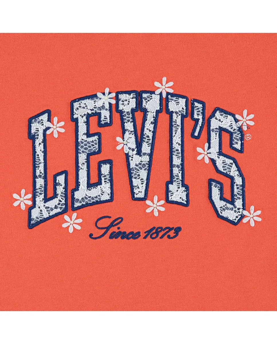 Топ с нашивками из шамбре от Levi's, оранжевый — фото 3