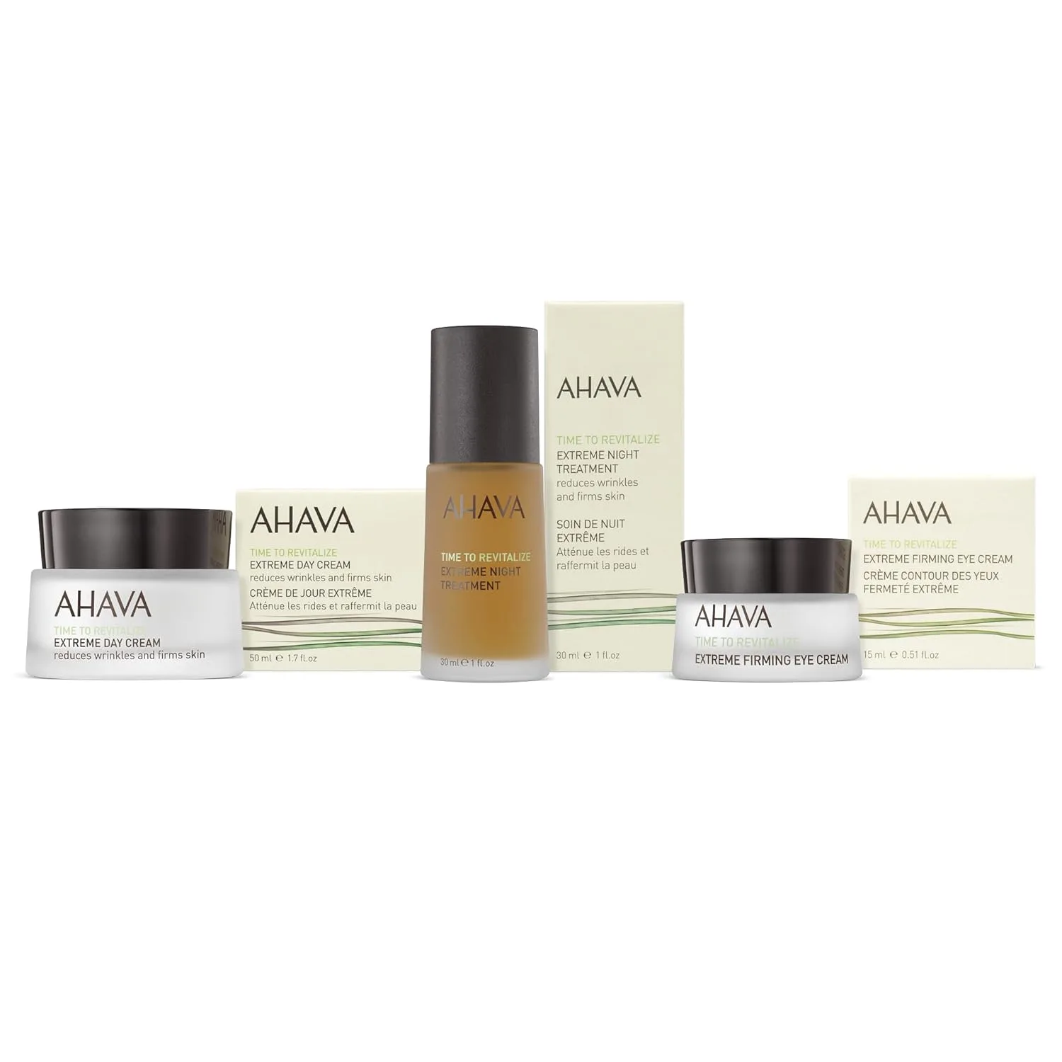 Набор AHAVA Extreme Trio: дневной крем Extreme 50 мл, ночное средство Extreme 30 мл и укрепляющий крем для век Extreme 15 мл, подтягивающий и сияющий антивозрастной набор из знаменитой коллекции Extreme — фото 2