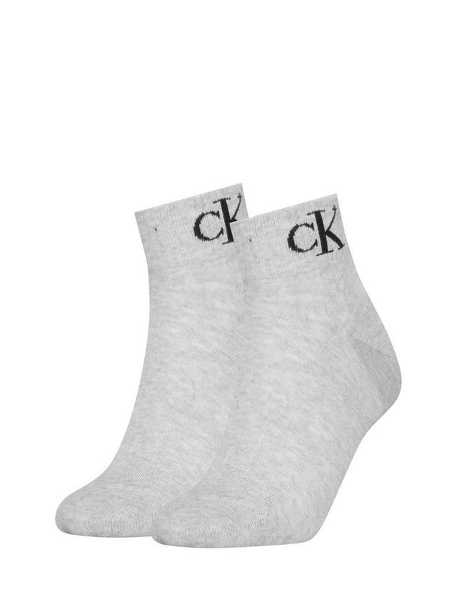 

Низкие носки Quarter Calvin Klein, Pack of 2, Light Grey Melange