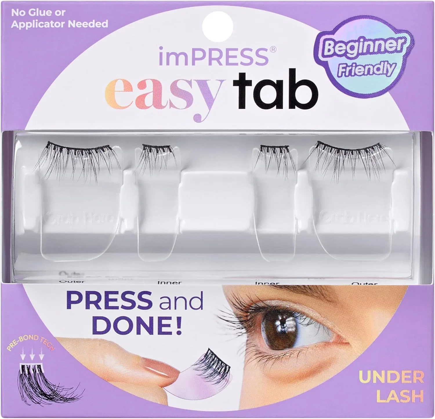 Накладные ресницы imPRESS Easy Tab Airy Wispy, 1 пара
