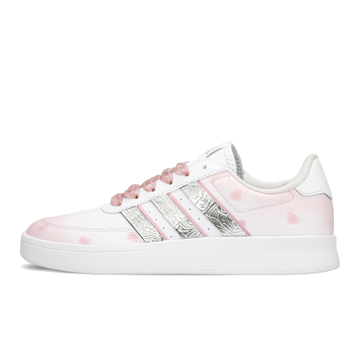 

Кроссовки Adidas Neo Breaknet Skateboard Shoes Women's Low-Top White Pink, Белый, Кроссовки Adidas Neo Breaknet Skateboard Shoes Women's Low-Top White Pink