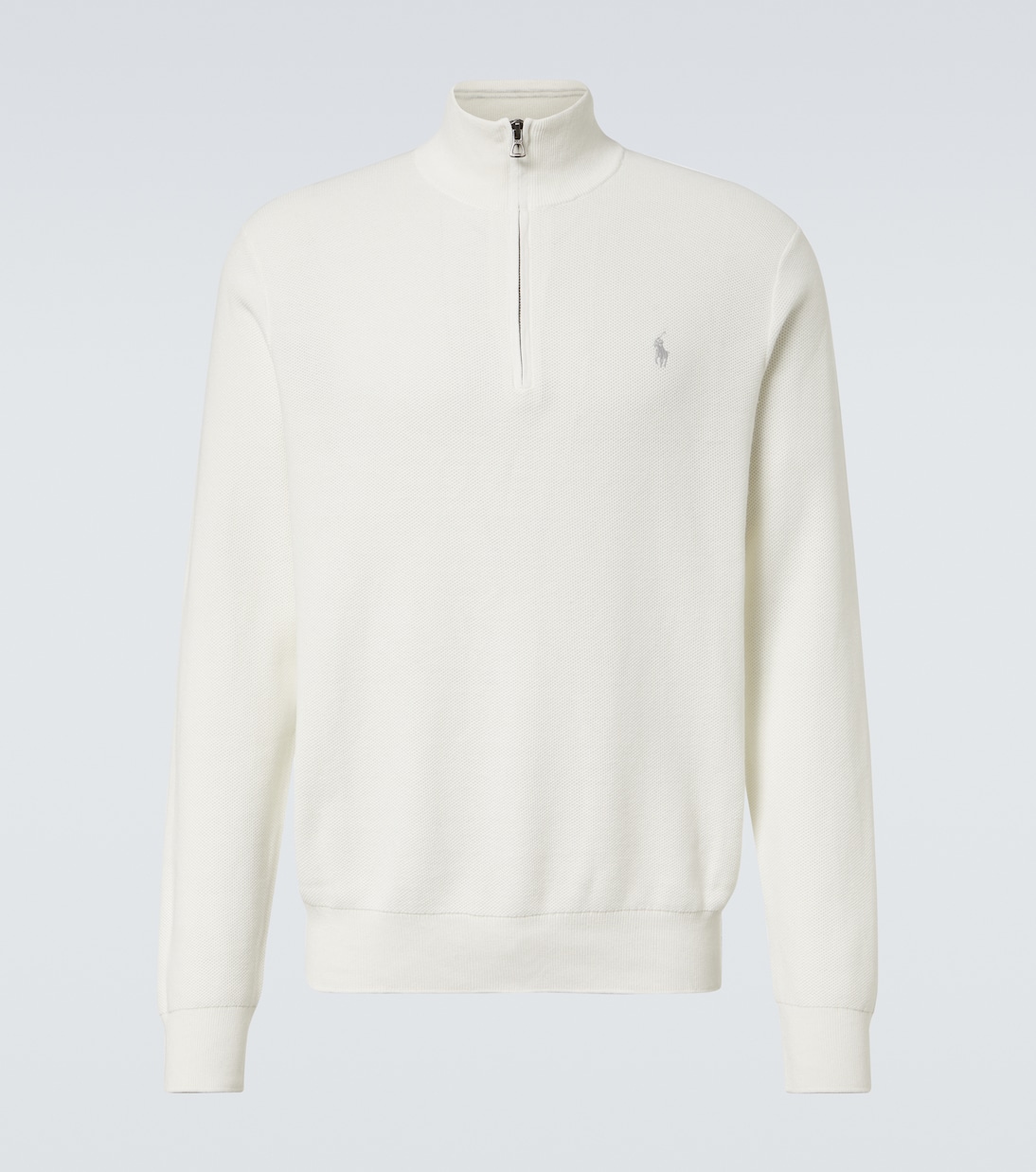 

Полузастёгивающийся хлопковый свитер Polo Ralph Lauren, Deckwash White