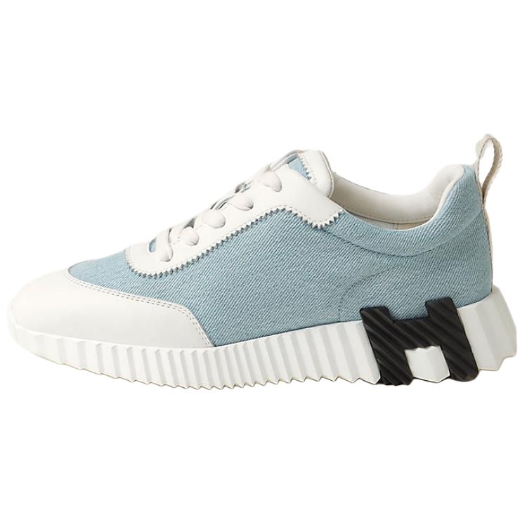 HERMES Кроссовки Bouncing Low Top Casual, женские, синие