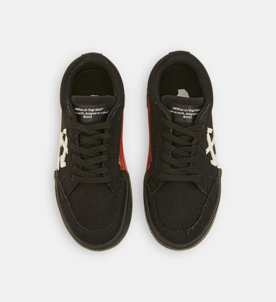 Низкие кеды из вулканизированной ткани Off White, черный — фото 4