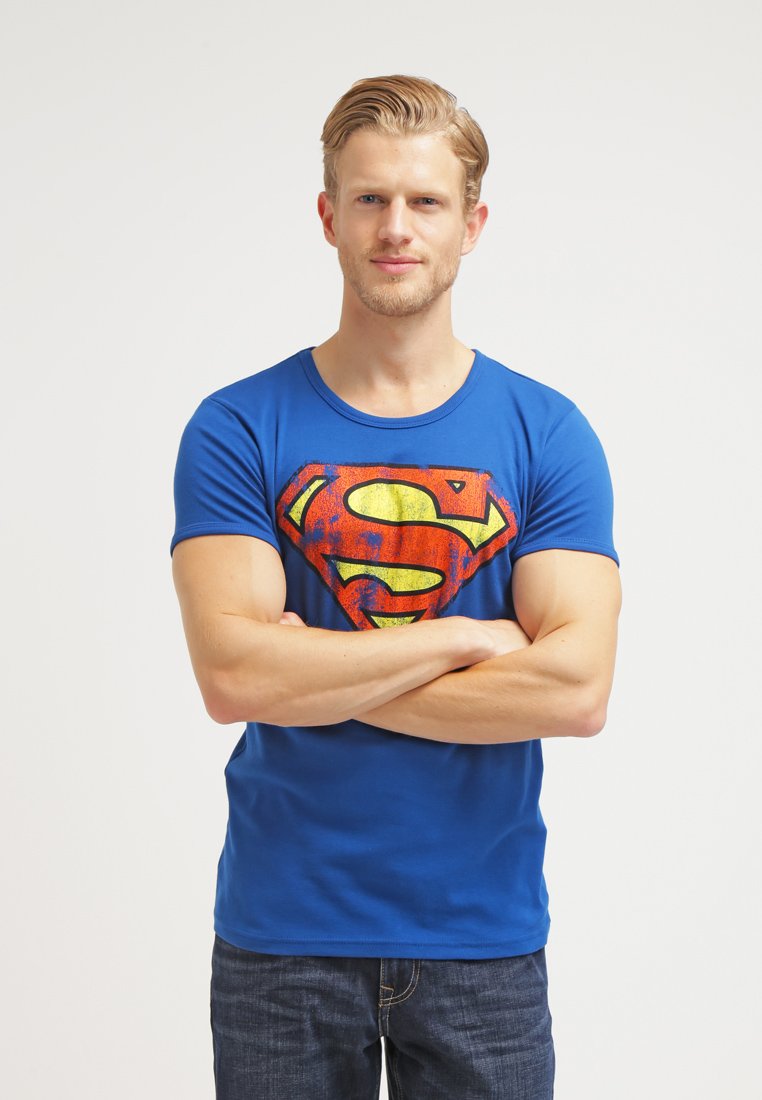 

Футболка с принтом SUPERMAN LOGOSHIRT, цвет azure blue