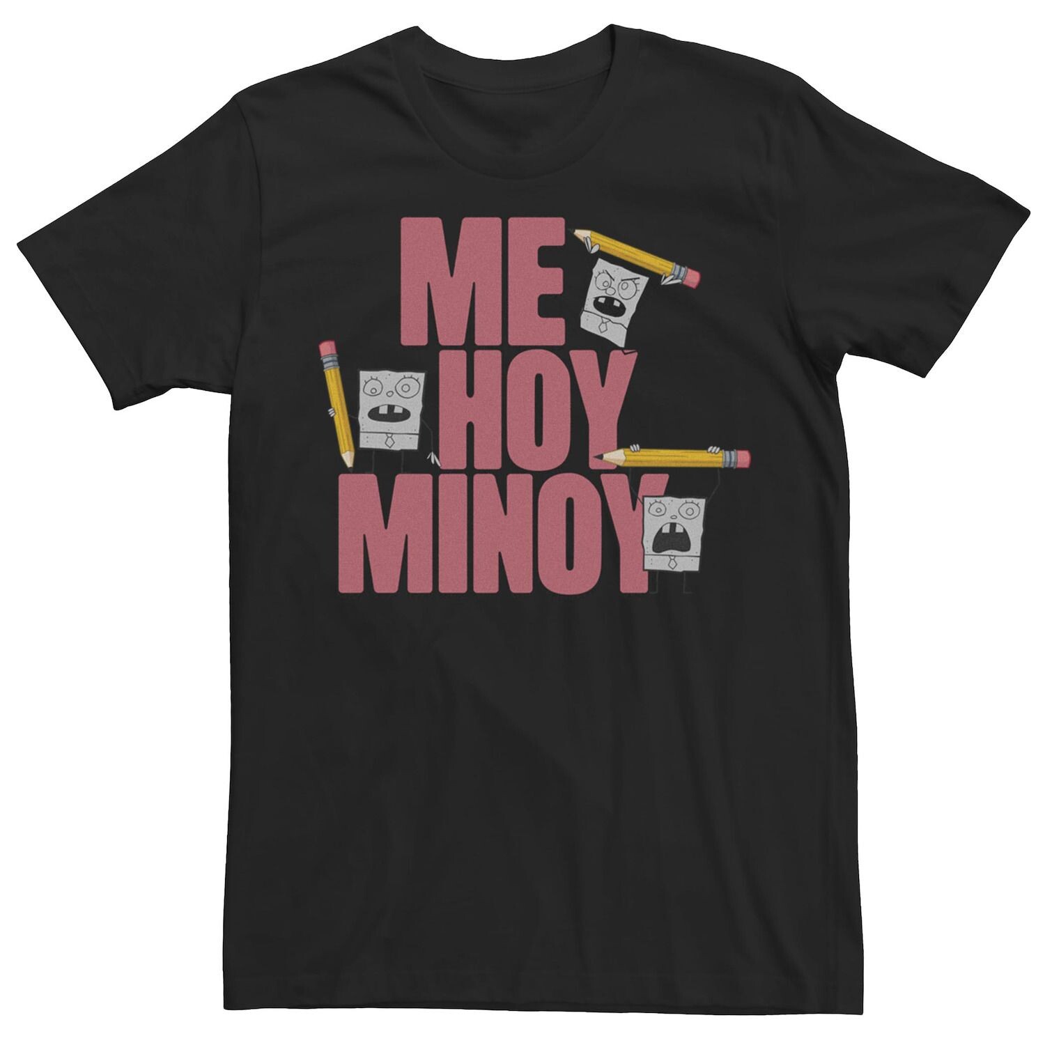 

Мужская футболка Spongebob Me Hoy Minoy Doodlebob Word Stack Licensed Character