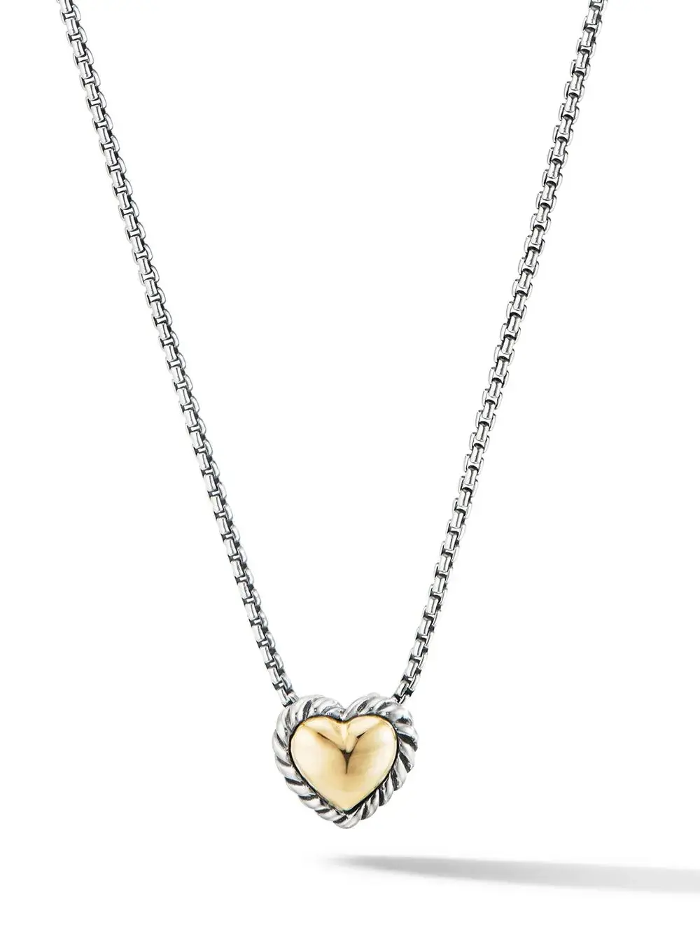 

Колье Cable Collectibles Cookie Classic Heart из желтого золота и серебра (8.5 мм) David Yurman, серебяный