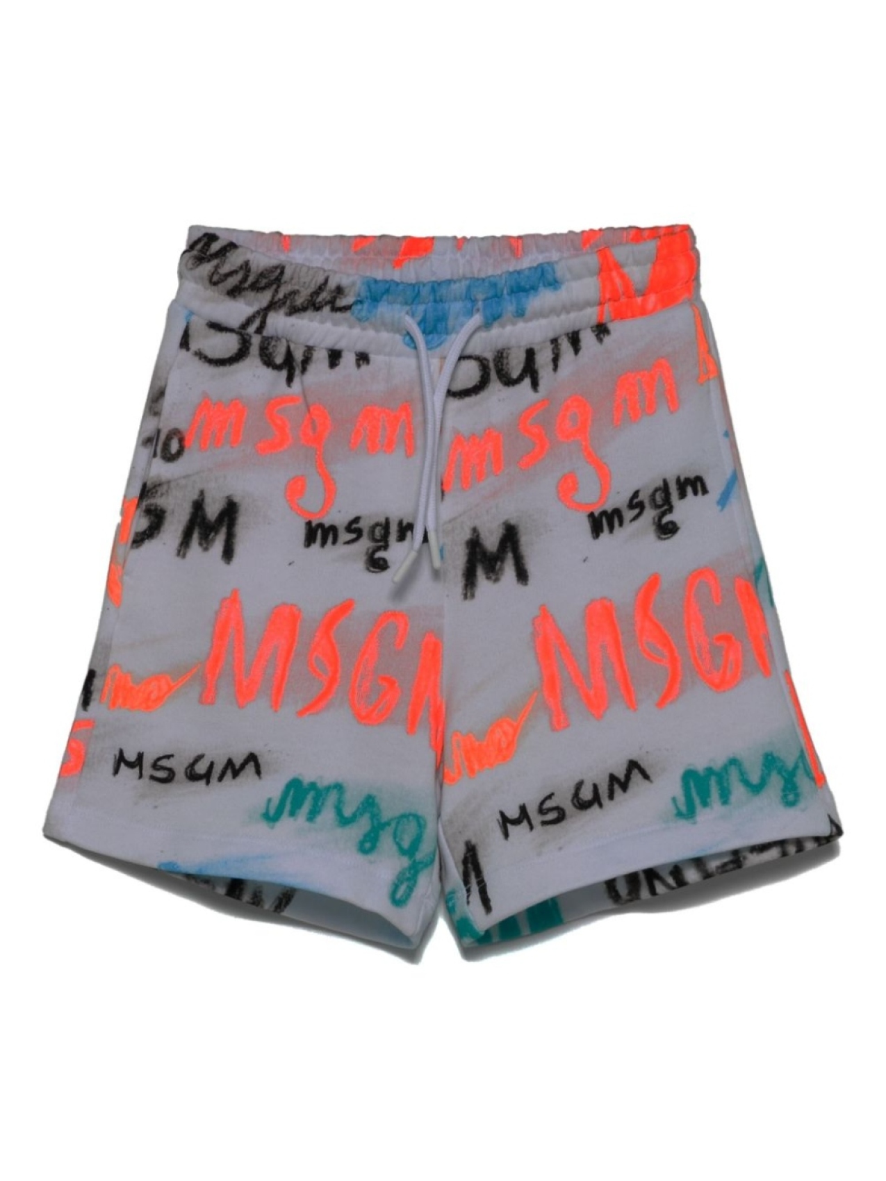 

MSGM Kids спортивные шорты с логотипом, белый