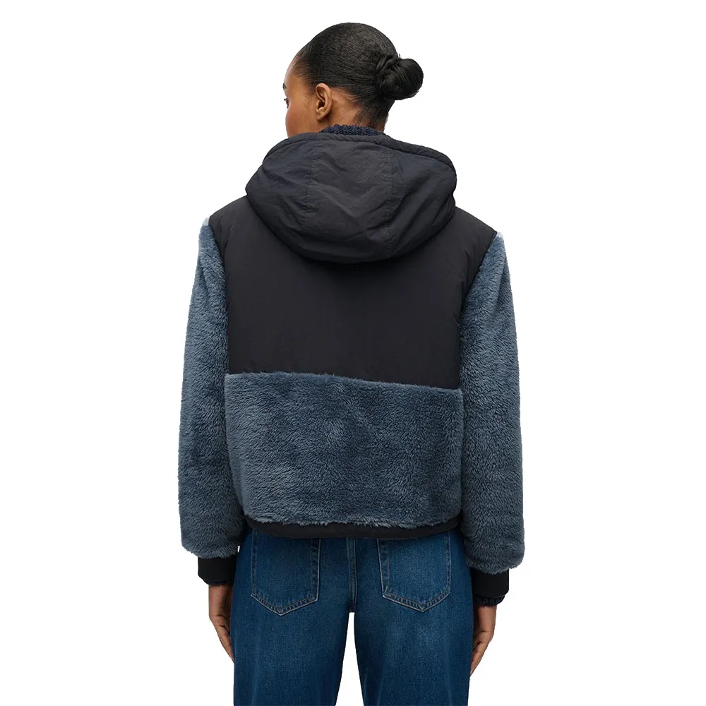 Толстовка Superdry Super Soft Hybrid на молнии по всей длине, синий — фото 2