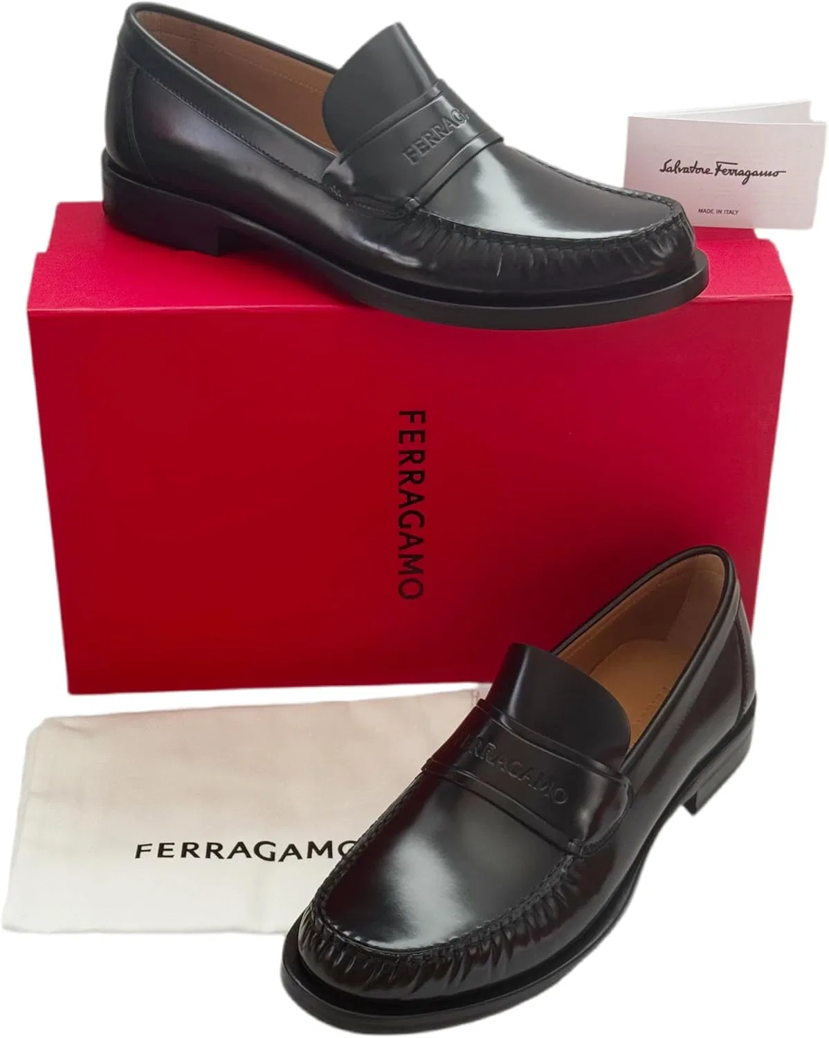 Мокасины из телячьей кожи Salvatore Ferragamo, черные — фото 4