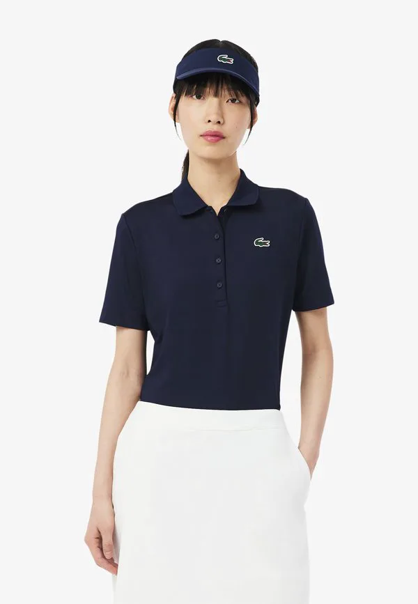 Рубашка поло Lacoste Bleu Nuit, однотонная, темно-синяя