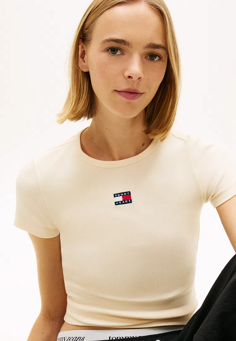 Топ женский, ribbed slim, Tommy Jeans Tommy Hilfiger — фото 3