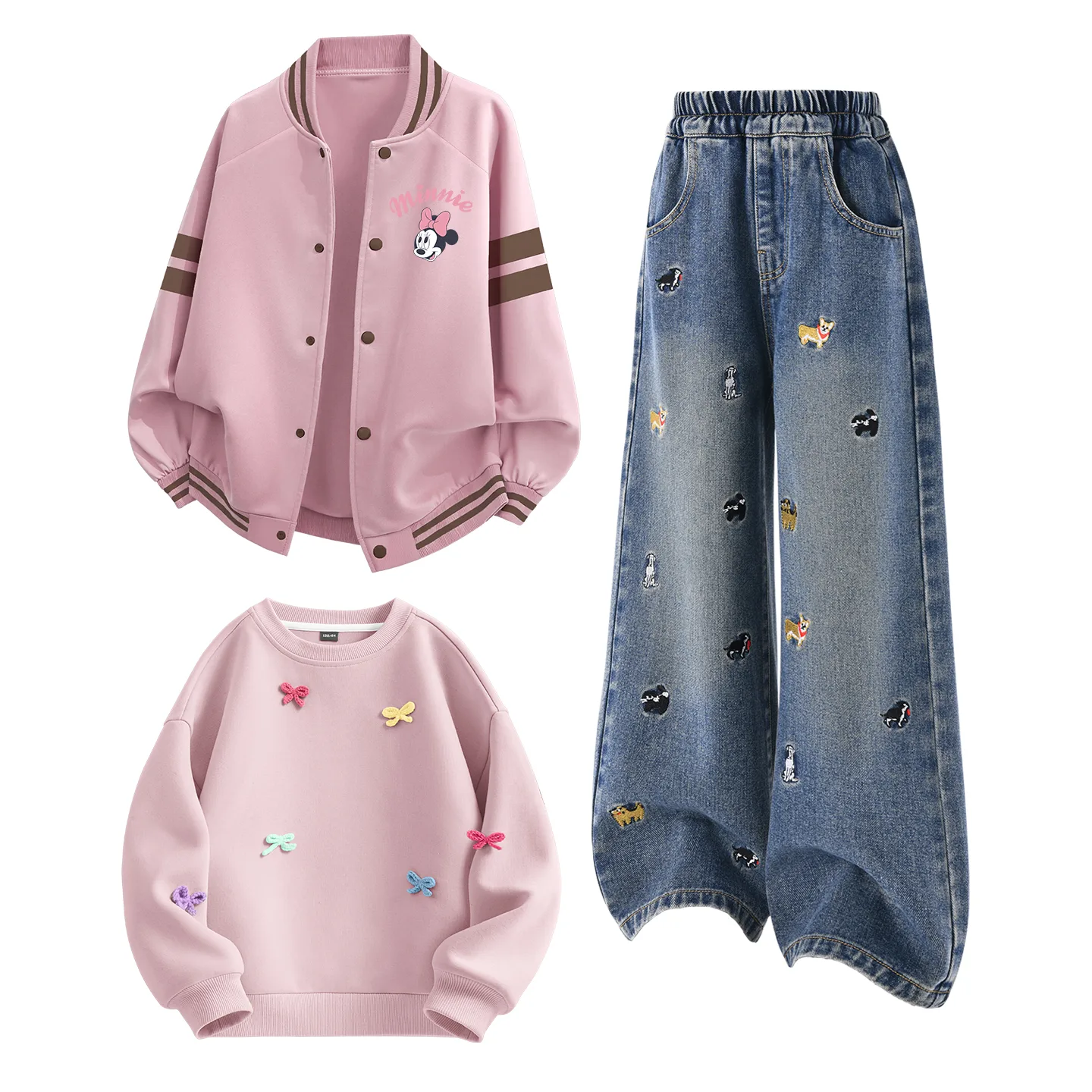 Детский спортивный комплект из 3 предметов Disney, Di Lifting Eye K Lotus Pink+Solid Color Denim Blue+Solid Color Lotus Pink — фото 4