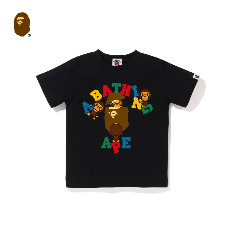 Футболка Pre School A BATHING APE черная — фото 3
