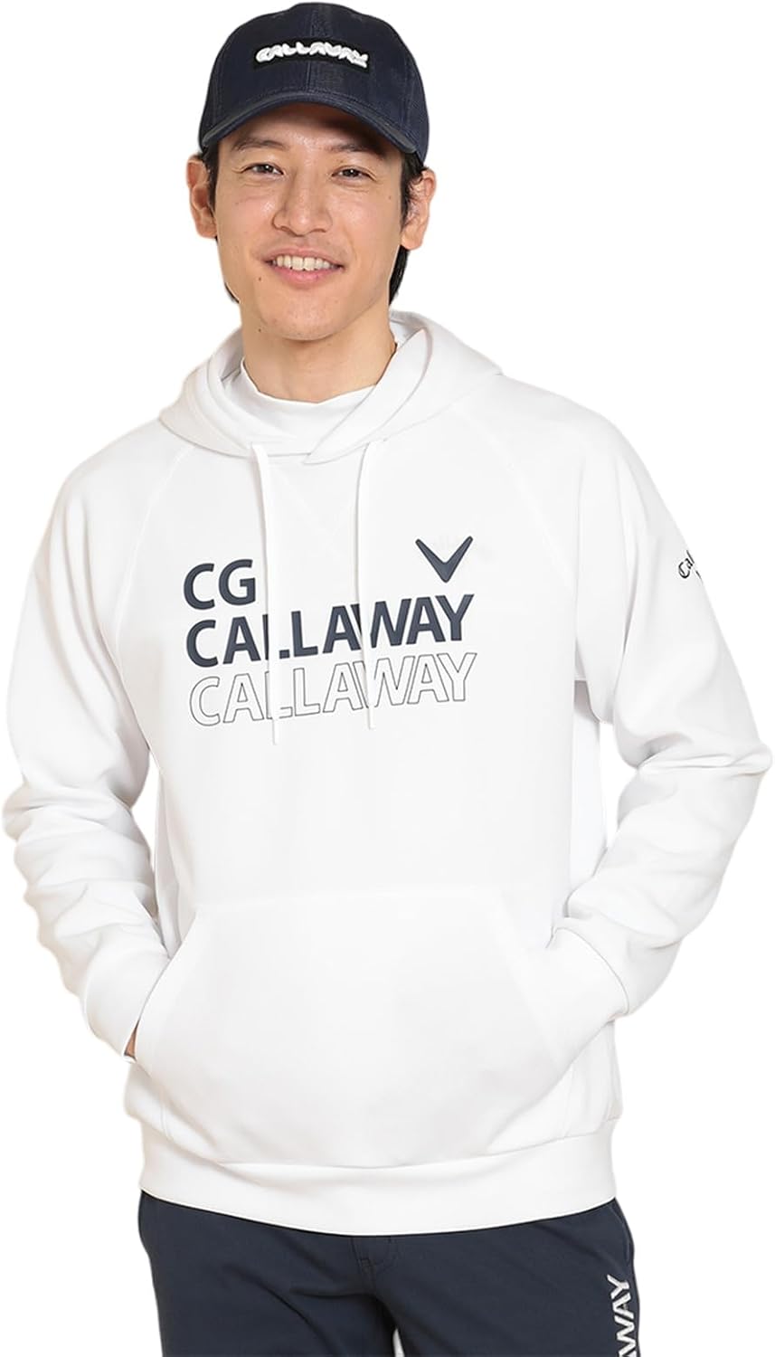 

Мужская толстовка с капюшоном Callaway (пуловер с логотипом бренда) / для гольфа / C24117102 Мужская, белый