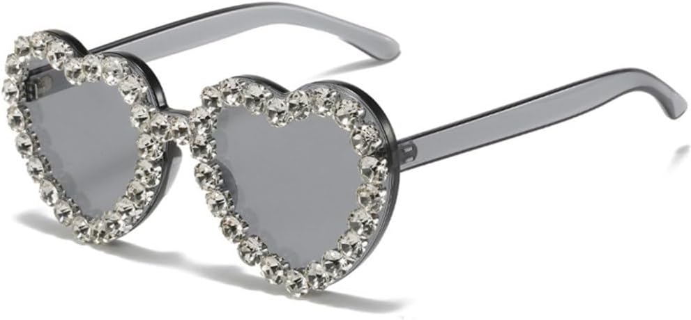 

Персонализированные солнцезащитные очки в форме сердца для женщин, роскошные винтажные солнцезащитные очки, модные очки для отдыха на природе и пляже, очки с защитой от УФ-излучения UV400 TYUVIVO, Gray Gray