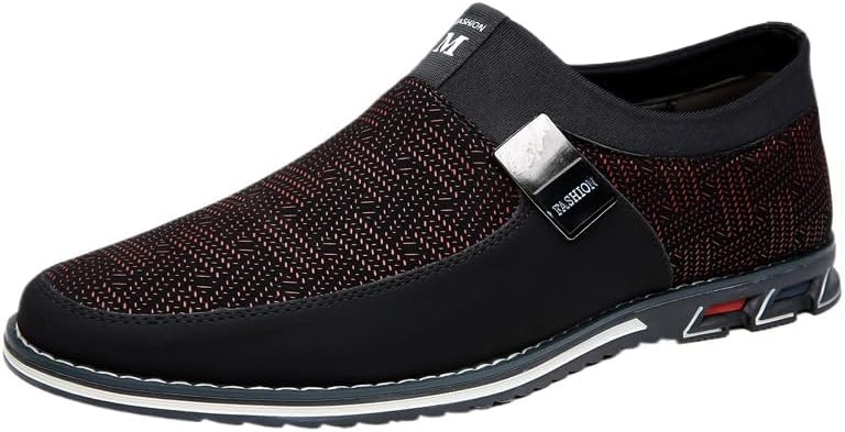 

Мужские повседневные кроссовки Hhhchpm, лоферы, удобная обувь для ходьбы, модная обувь, роскошные кожаные туфли для бизнес-стиля, красный