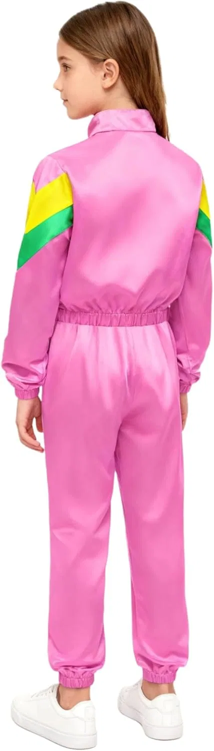 Детский спортивный костюм в стиле ретро Winnrchan Hot Pink — фото 2