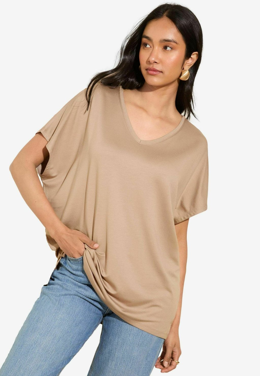 

Базовая футболка REGULAR FIT - SHORT SLEEVE - Blouse Friends Like These, коричневый
