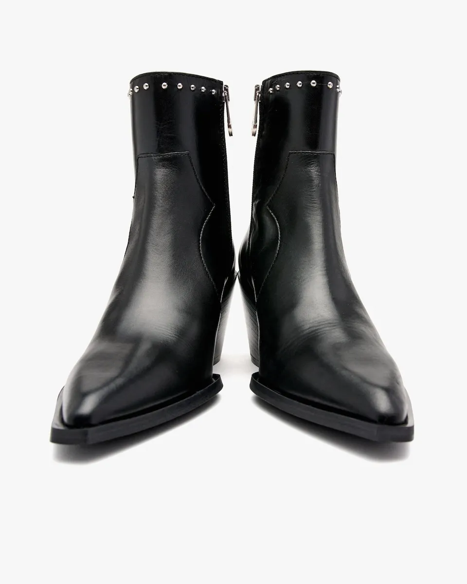 Женские ботинки в ковбойском стиле с заклепками Pedro Miralles, черный — фото 2