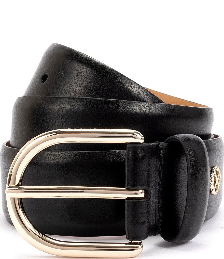 

Кейт Спейд Нью-Йорк 1.37 Кожаный ремень с перьями kate spade new york, черный