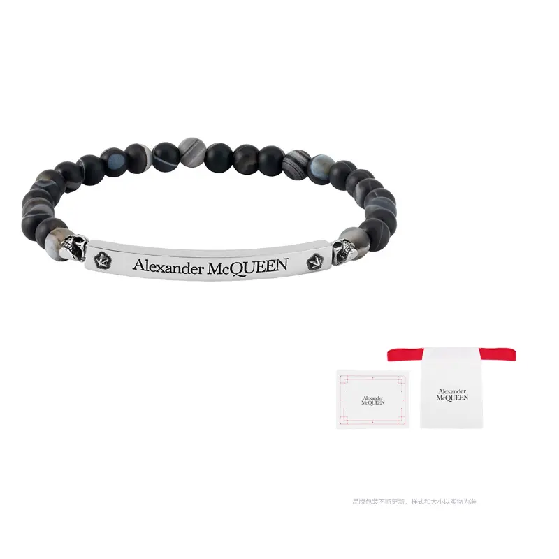 

Браслет с черепом из бисера Alexander McQueen