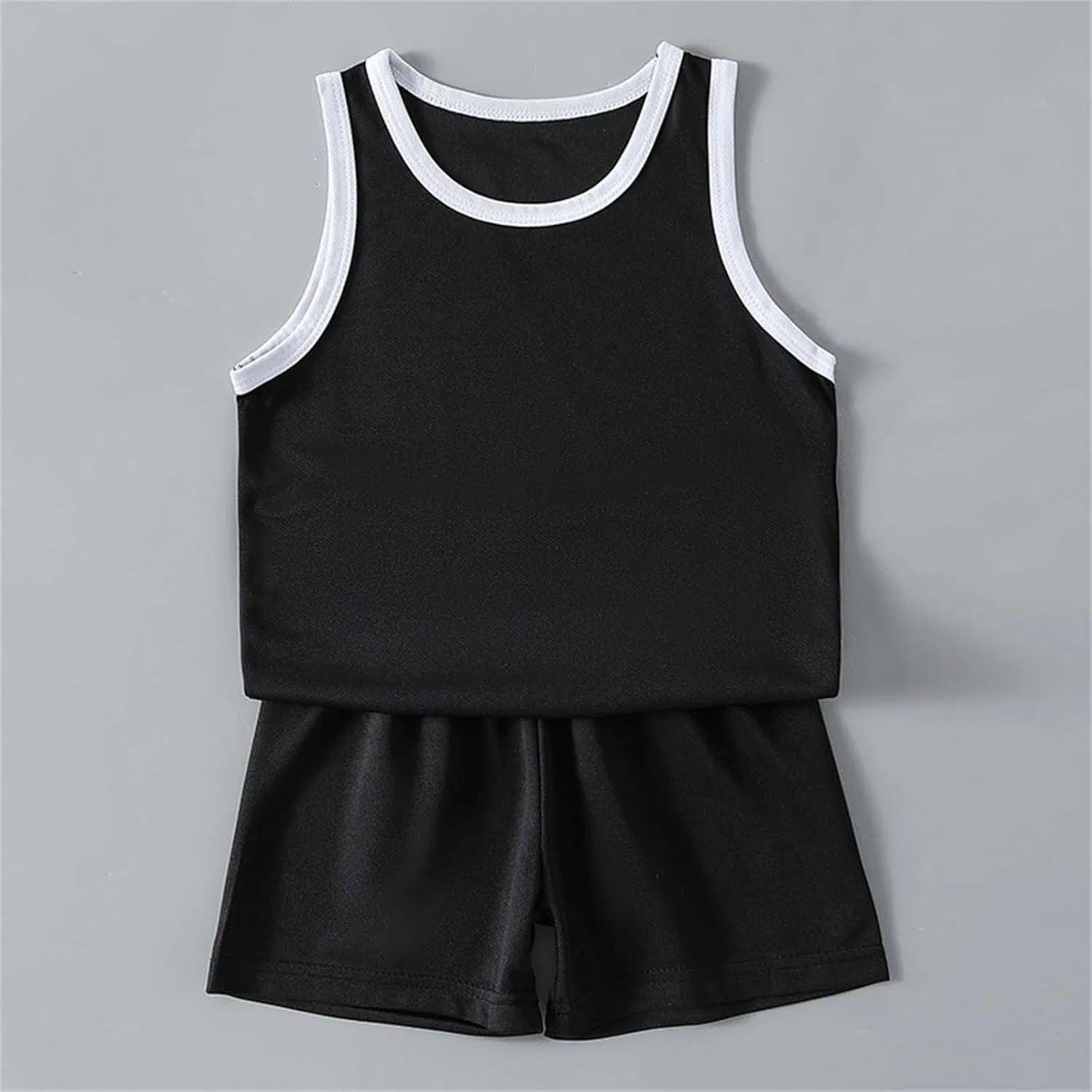 Детский спортивный костюм из топа и шорт, AOREUGL, A02-black — фото 2