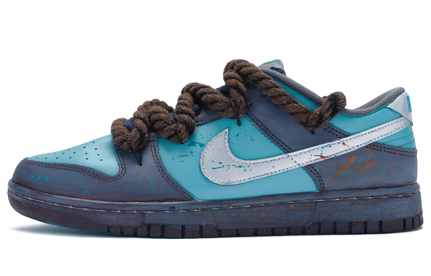

Кроссовки Nike Dunk Skateboard Shoes Men Low-Top Silver/Blue