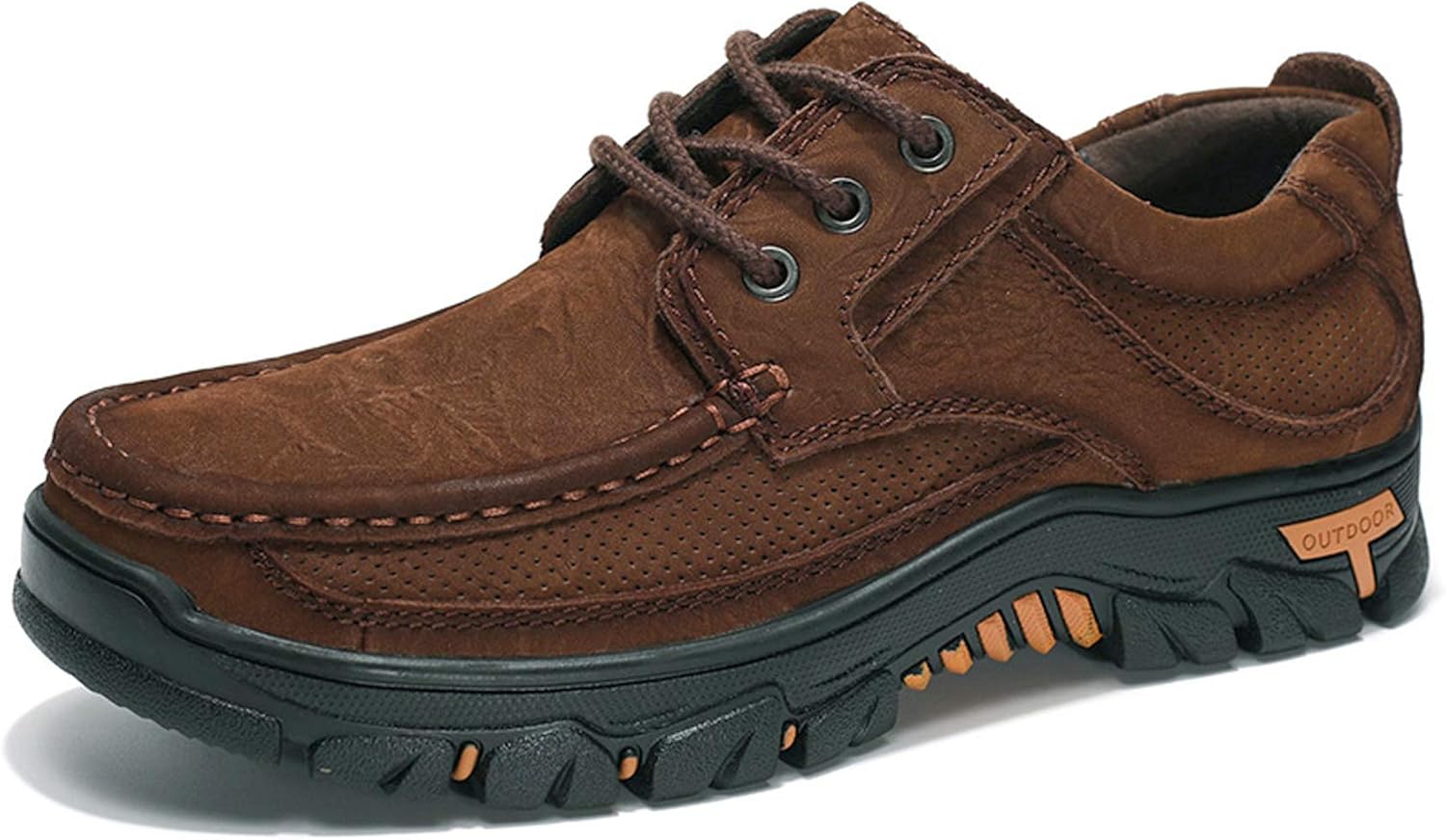 

Мужские походные кроссовки GOSPT из кожи для кемпинга и походов, темно-коричневый