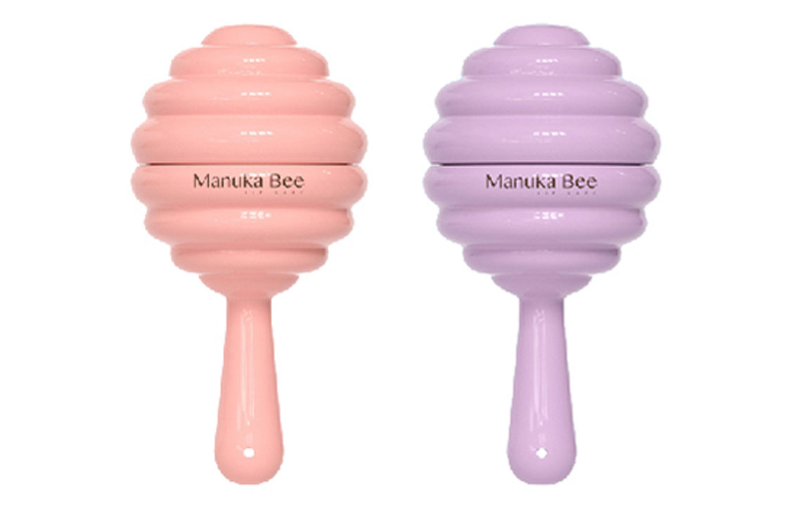 

Бальзам для губ Honey в стике, успокаивающий, увлажняющий, питающий, восстанавливающий, 3.8 г*2 Manukabee, peach powder 3.8g + grape фиолетовый 3.8g