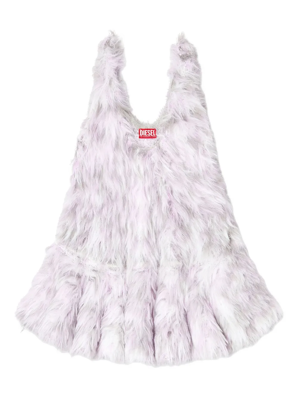 

Мини-платье из жаккардовой вязки DIESEL, белый