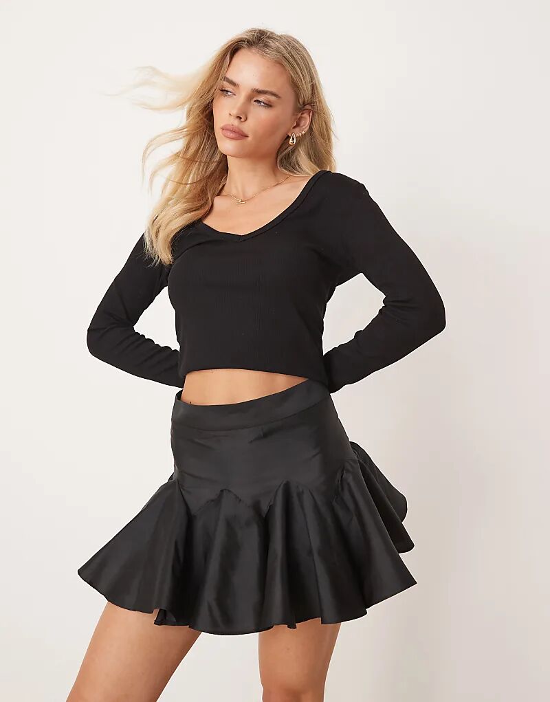 

Мини-юбка из тафты черного цвета Miss Selfridge