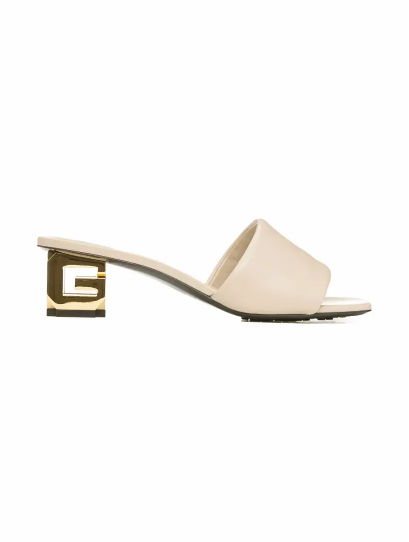 

Кожаные мюли G Cube Givenchy, бежевый