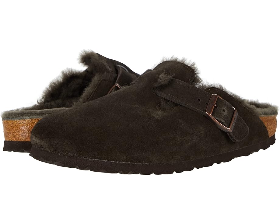 

Сабо Birkenstock Boston Shearling - Suede (Unisex), цвет Mocha/Mocha Suede/Shearling