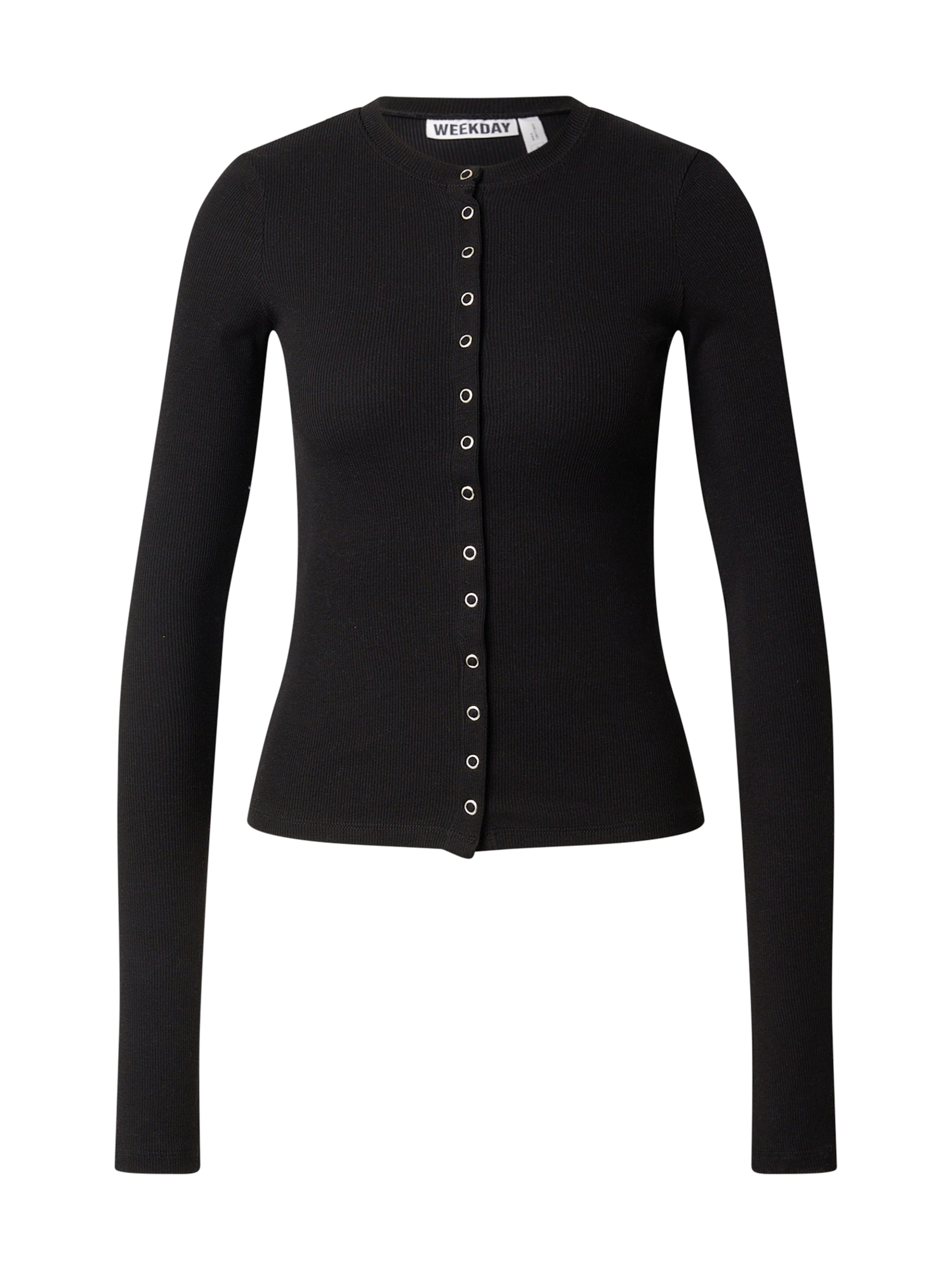 

WEEKDAY Вязаный кардиган в черном цвете