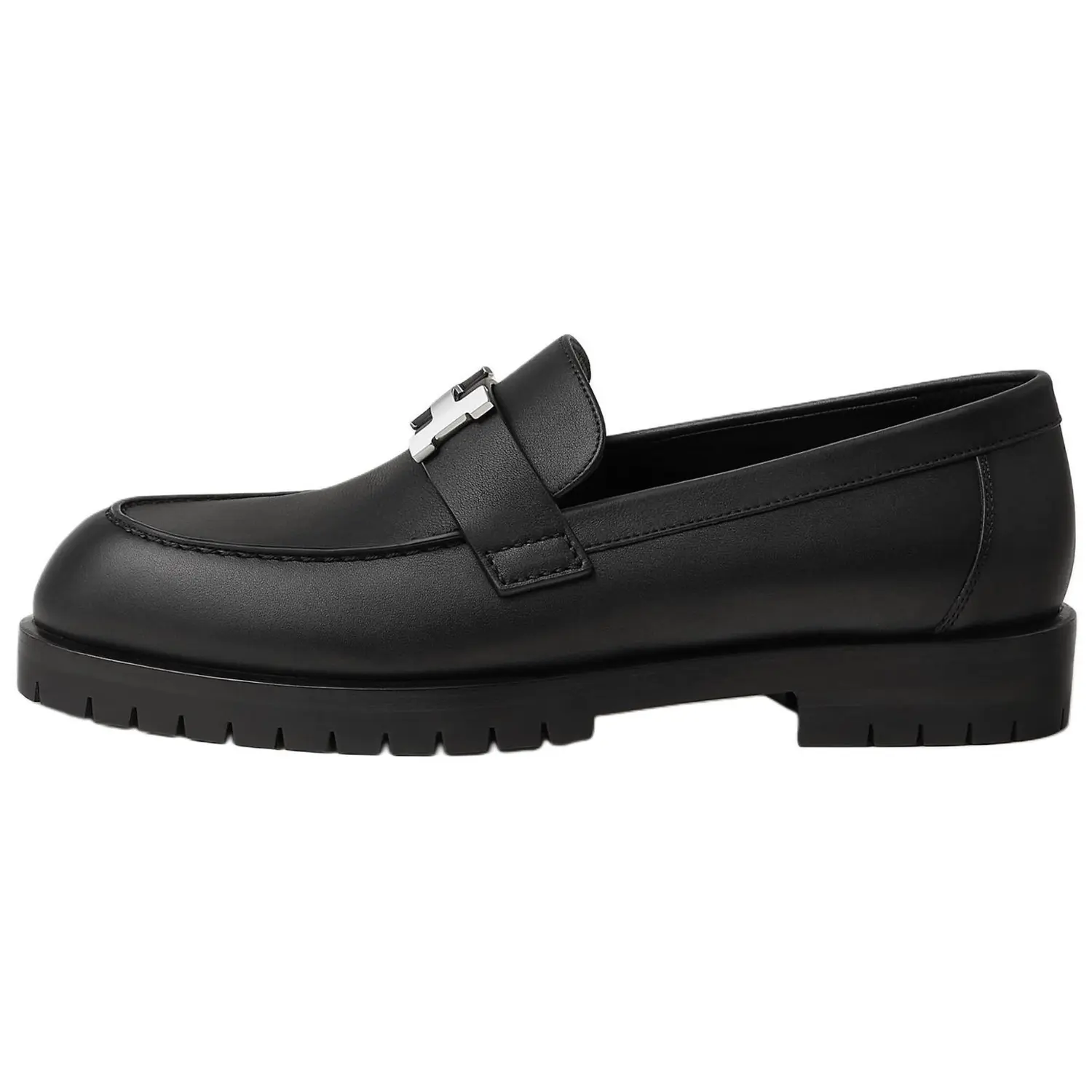 HERMES Лоферы Faubourg женские, черные