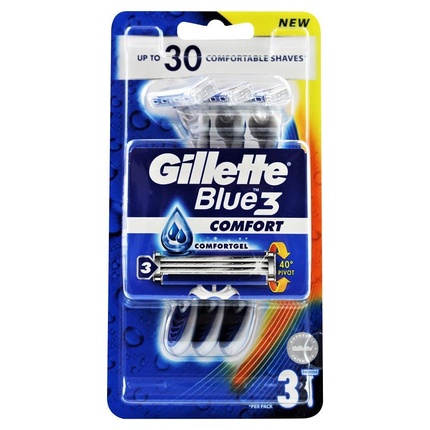 

Одноразовые бритвы Blue 3 со смазывающей полоской с алоэ Gillette