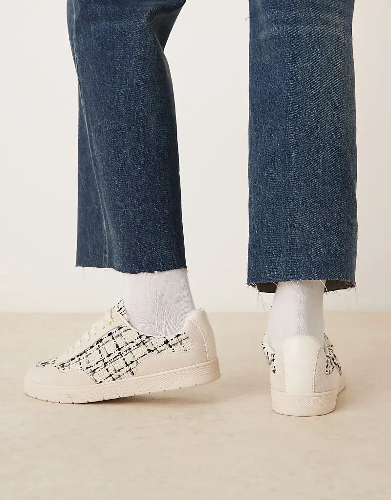 Кроссовки ASOS DESIGN Deuce со шнуровкой из натурального твида — фото 3