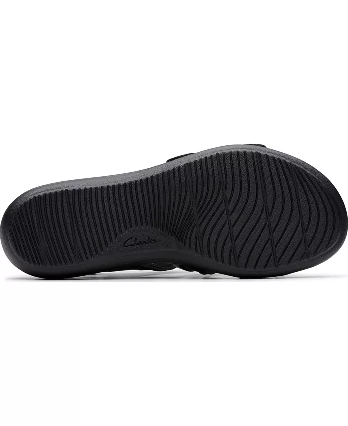 Лоферы Laurieann Ivy Rip Tape Casual Sandals Clarks, черный — фото 4