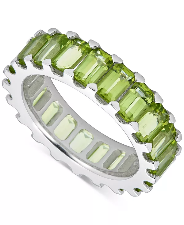 

Кольцо-Багет с перидотом (5-7/8 карата) из стерлингового серебра Macy'S, peridot